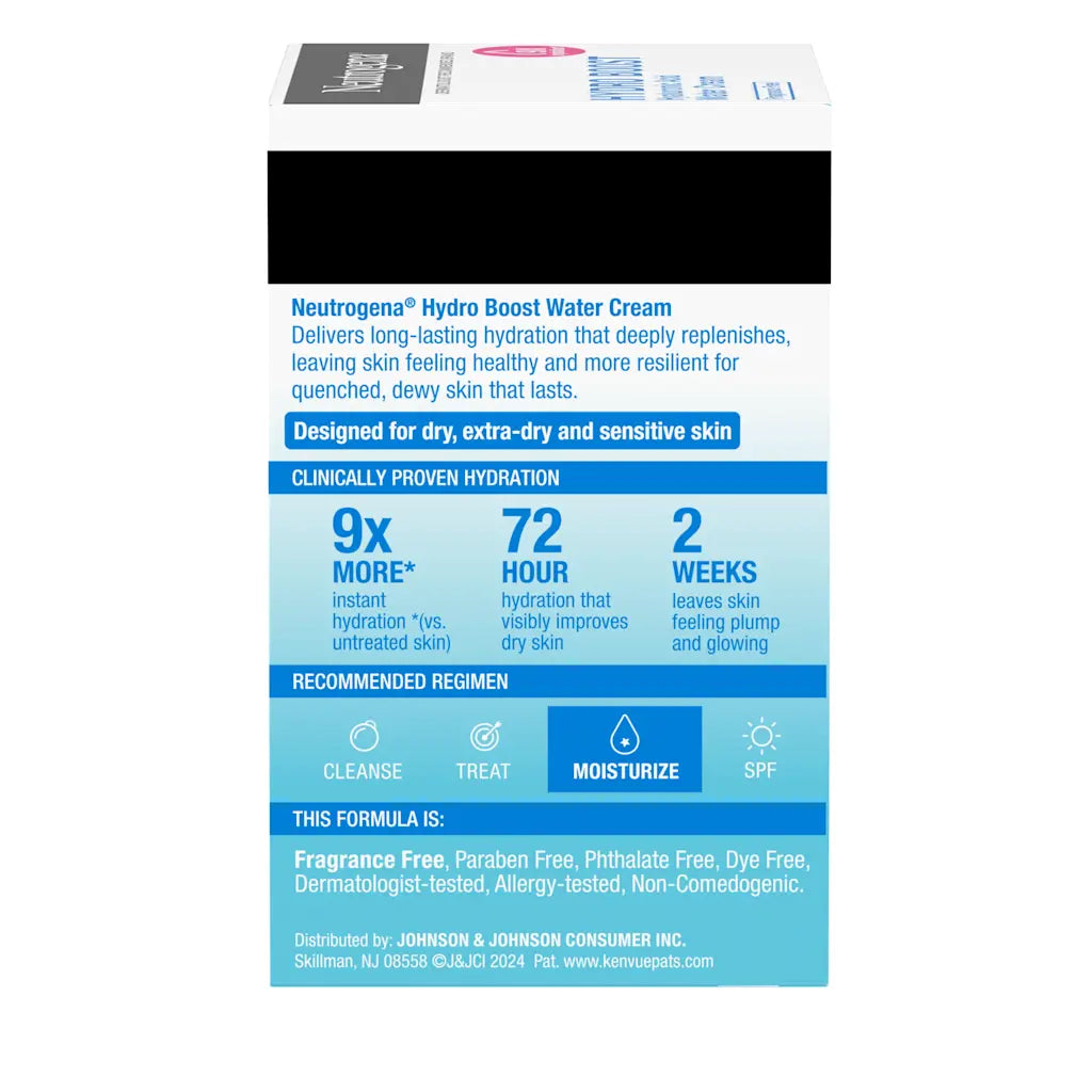 Neutrogena Hydro Boost Skincare Set, Hydro Boost Fragrance Free Gel Cream Face Moisturizer, 1.7 fl oz, & Trial Size Hydro Boost Fragrance Free Hydrating Gel Facial Cleanser, 0.5 fl oz