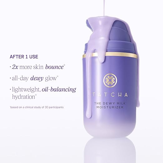 Tatcha The Dewy Milk Moisturizer, Lightweight, Oil-Balancing Hydration for Bouncy Skin & a Lasting Dewy Glow