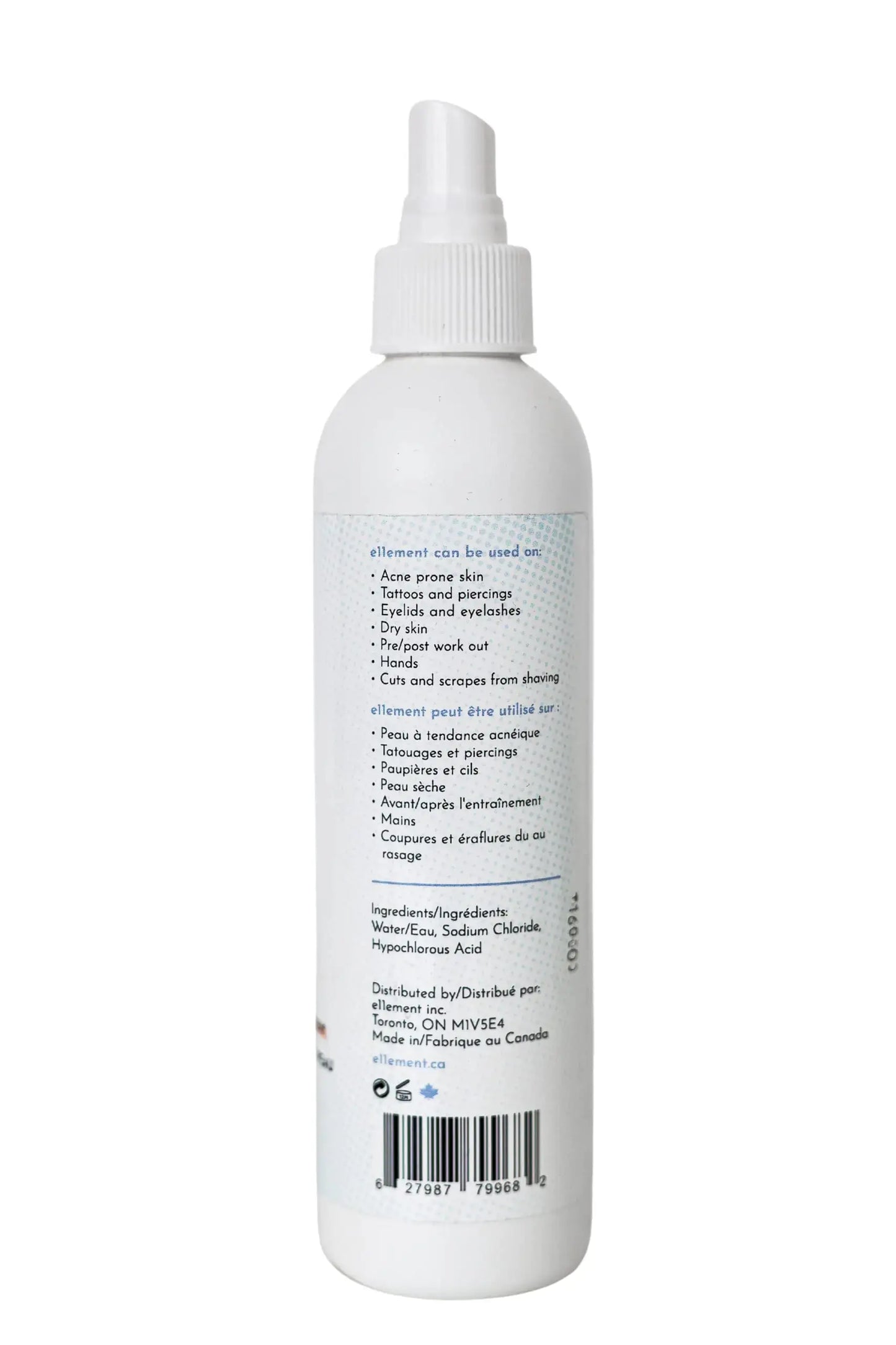 e11ement Hypochlorous Acid Face and Skin Spray - Safe for Use on Acne Prone Skin