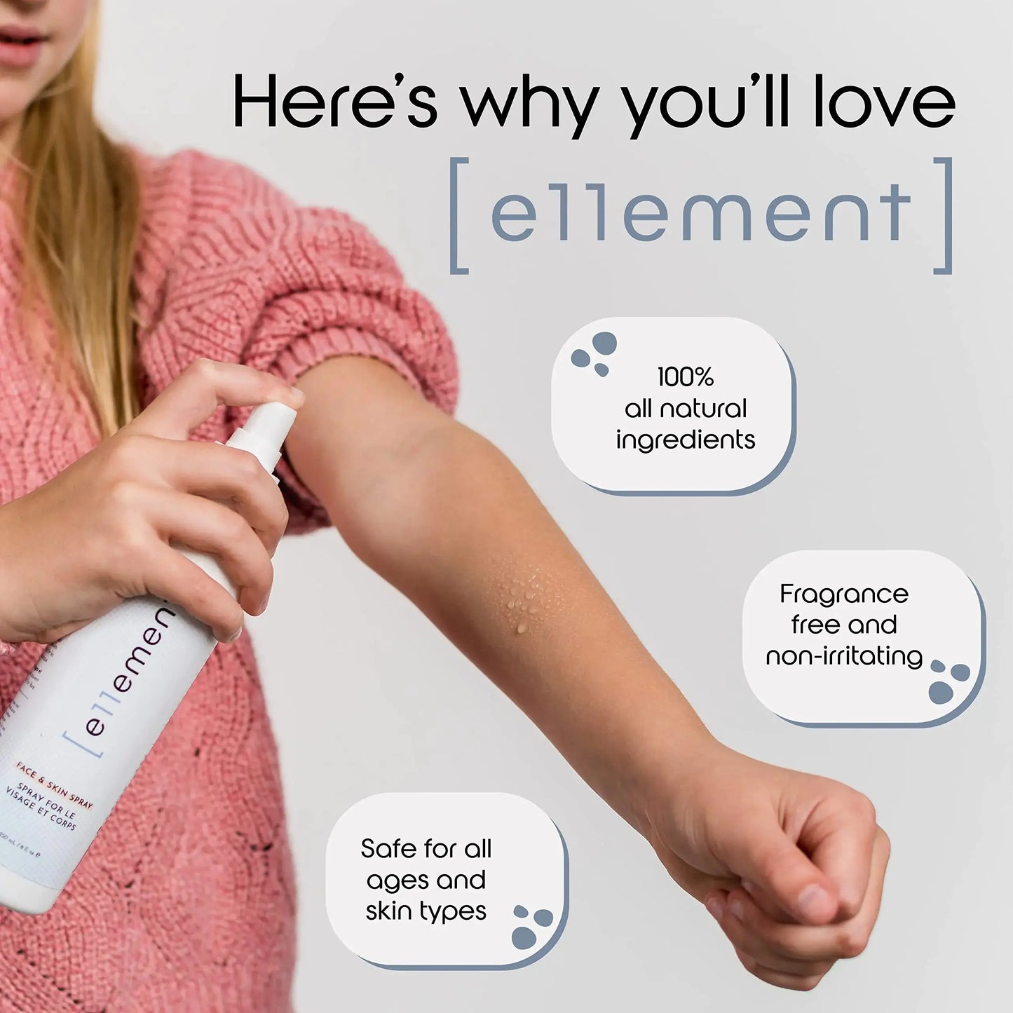 e11ement Hypochlorous Acid Face and Skin Spray - Safe for Use on Acne Prone Skin