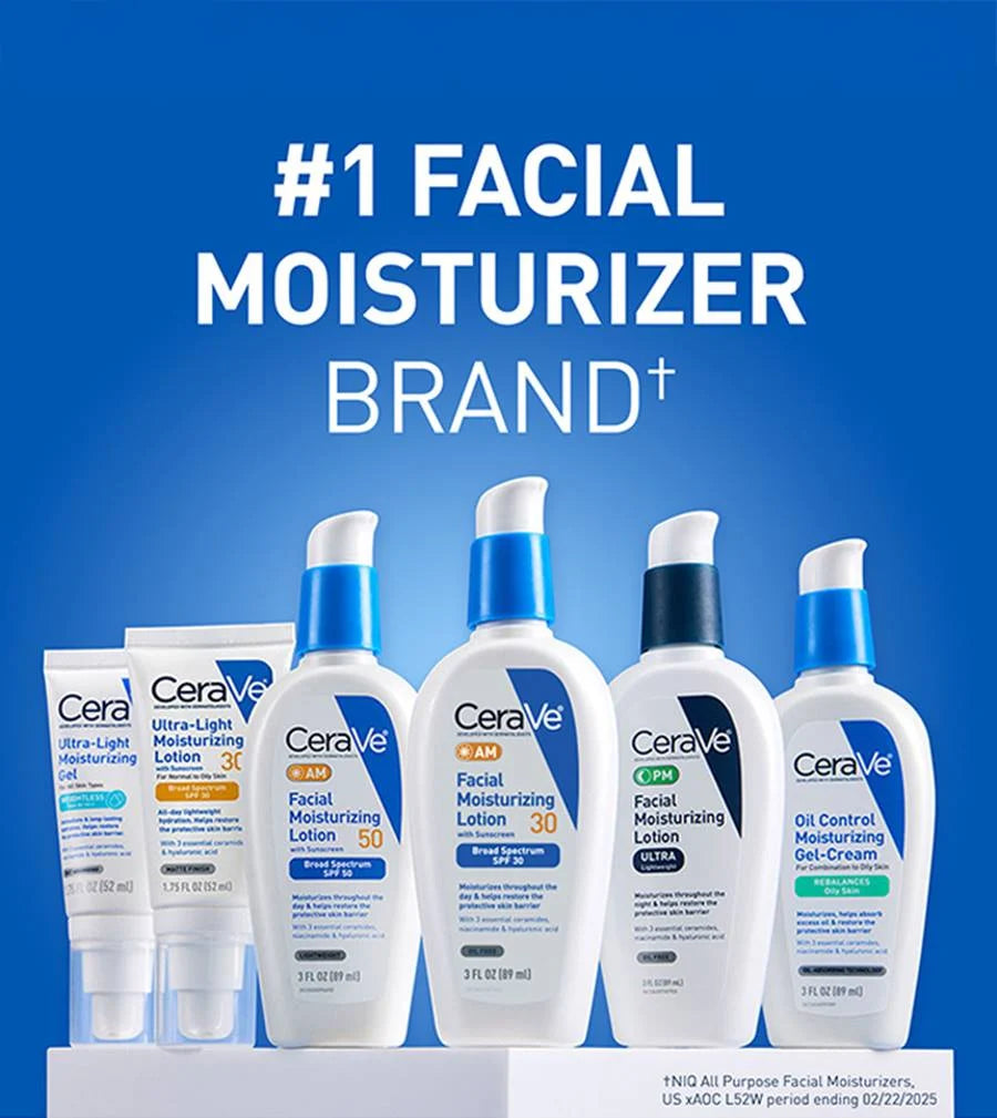 CeraVe Oil Control Moisturizing Gel-Cream, Face Moisturizer for Oily Skin, Niacinamide, Hyaluronic Acid & Oil Absorbing Technology To Rebalance Oily Skin, Non-Comedogenic, Fragrance Free & Oil-Free