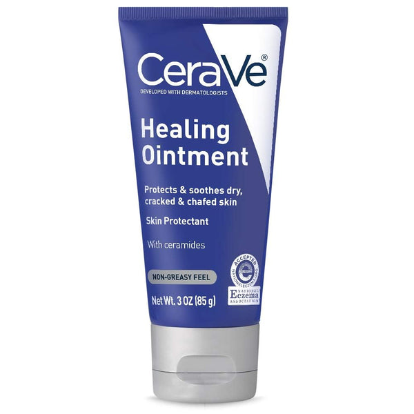 CeraVe Healing Ointment, Hydrating Skin Protectant With Petrolatum, Hyaluronic Acid & Ceramides, Face & Body Skin Barrier Repair For Cracked, Chafed, Dry Skin, Fragrance Free & Lanolin Free