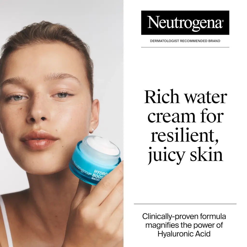 Neutrogena Hydro Boost Skincare Set, Hydro Boost Fragrance Free Gel Cream Face Moisturizer, 1.7 fl oz, & Trial Size Hydro Boost Fragrance Free Hydrating Gel Facial Cleanser, 0.5 fl oz