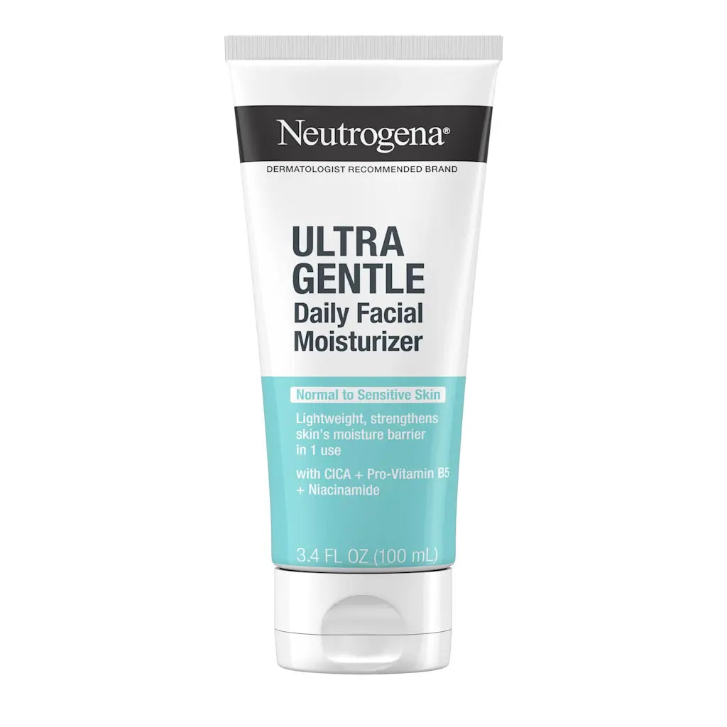 Neutrogena Fragrance Free Daily Facial Moisturizer, Face & Neck Moisturizer for Sensitive Skin with Vitamin B3, Pro-Vitamin B5 & Vitamin E Supports Skin's Dynamic Barrier, 3.4 fl. oz