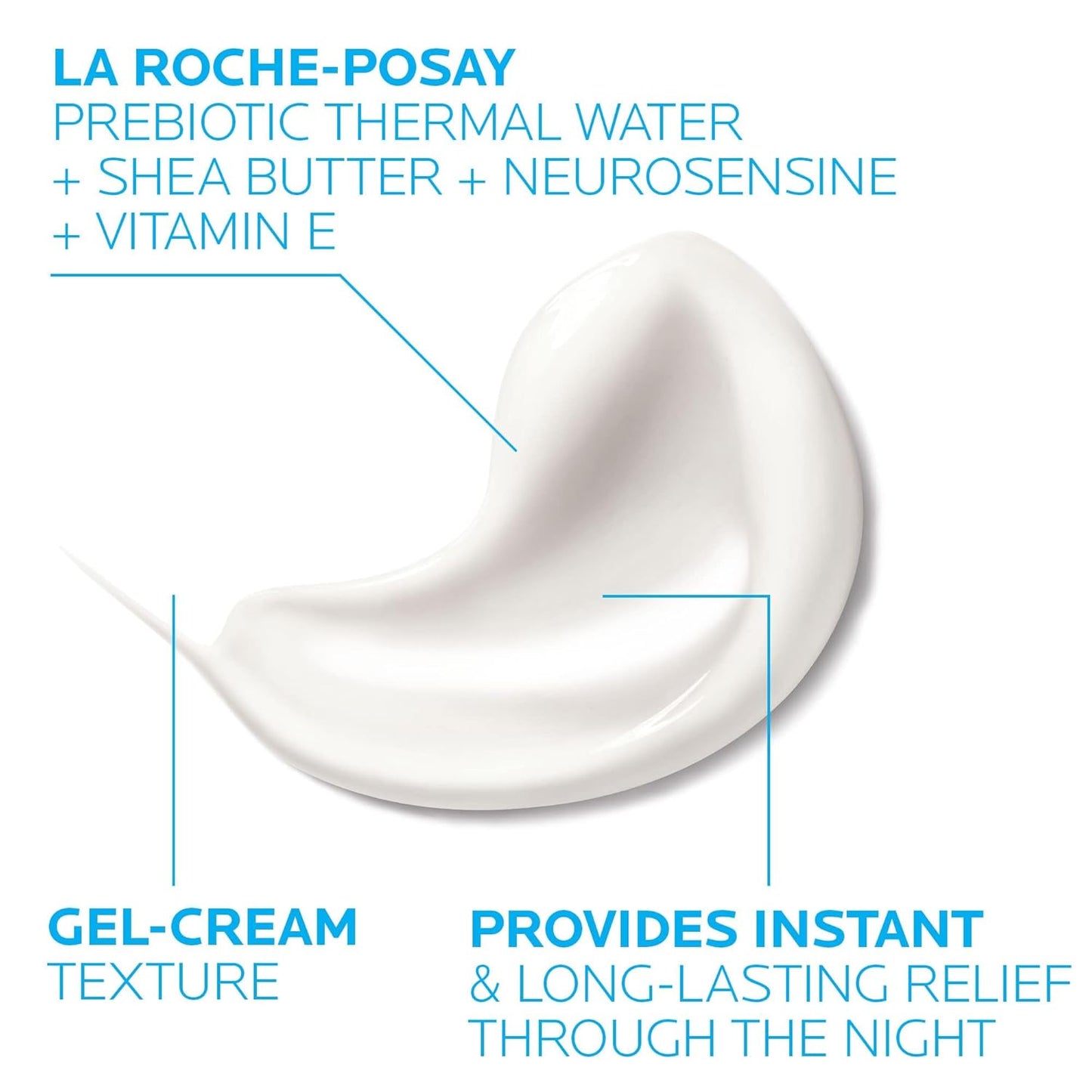 La Roche-Posay Toleriane Dermallergo Night Cream for Face, Intense Soothing Moisturizer with Vitamin E, Allergy Tested, for Sensitive Skin, Formerly Toleriane Ultra Night