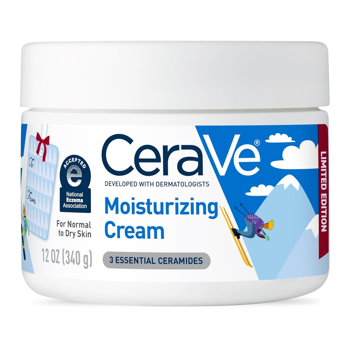 CeraVe Moisturizing Cream, Face Body Moisturizer, Normal to Dry Skin