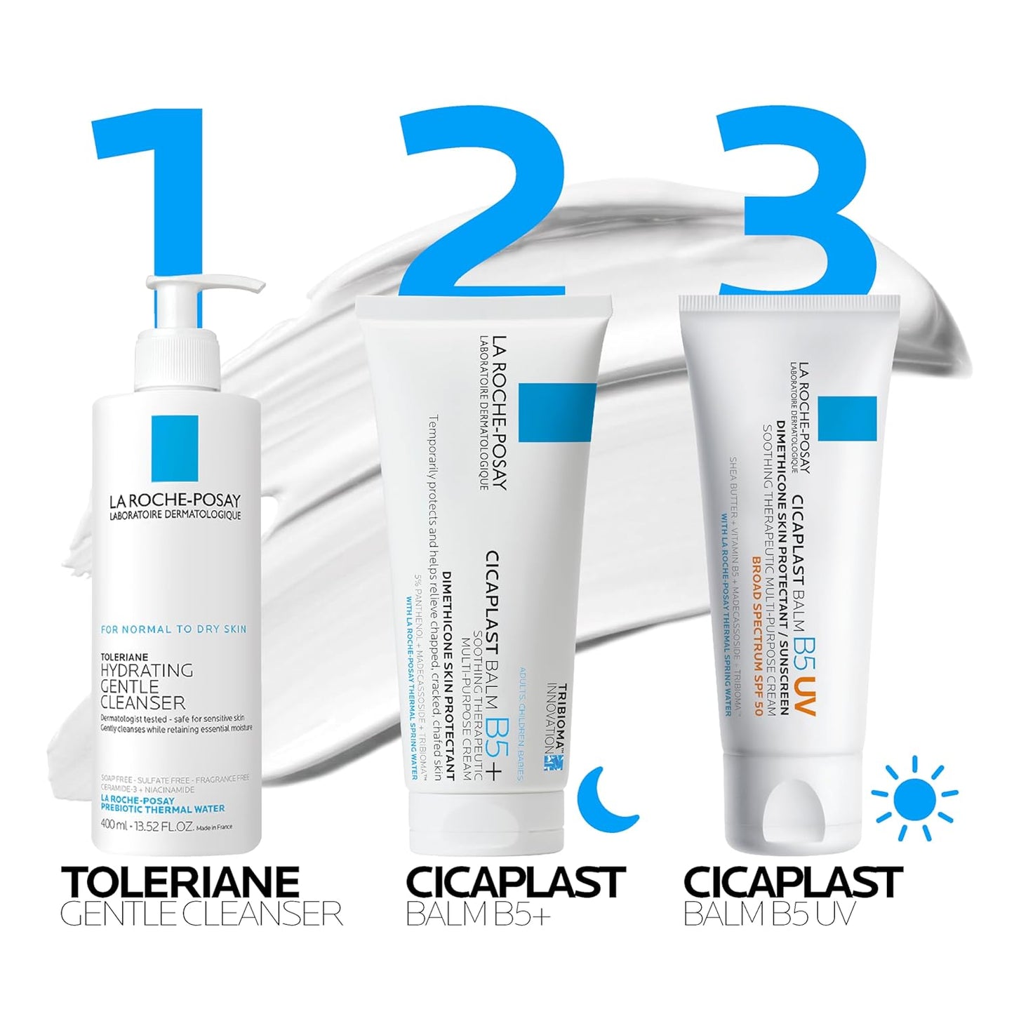 La Roche-Posay Cicaplast Balm B5, Healing Ointment and Soothing Therapeutic Multi Purpose Cream for Dry & Irritated Skin, Body and Hand Balm, Baby Safe, Fragrance Free
