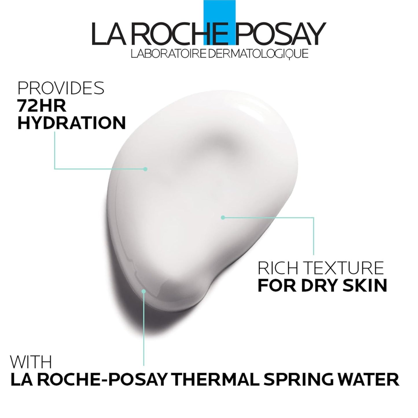 La Roche-Posay Hydraphase HA Rich, Hyaluronic Acid Face Moisturizer for Dry Skin with 72HR Hydration, Oil Free & Non-Comedogenic, 50 ML , 1.69 fl. oz.