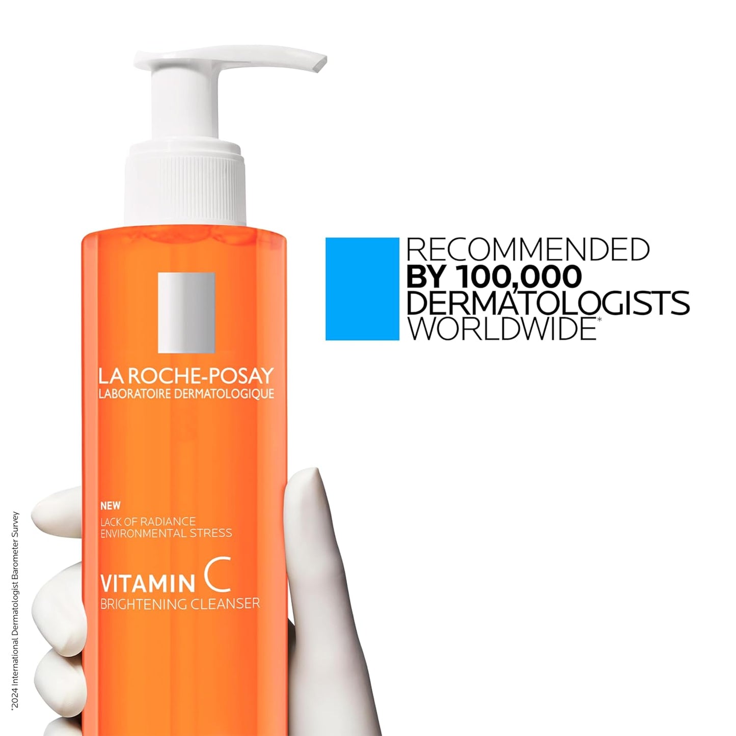 La Roche-Posay Vitamin C Brightening Face Wash, Gentle Foaming Facial Cleanser with Vitamin Cg and Vitamin B3 to Brighten and Even Skin Tone, Vitamin C Face Wash that Cleanses Dirt & Makeup, 200ml