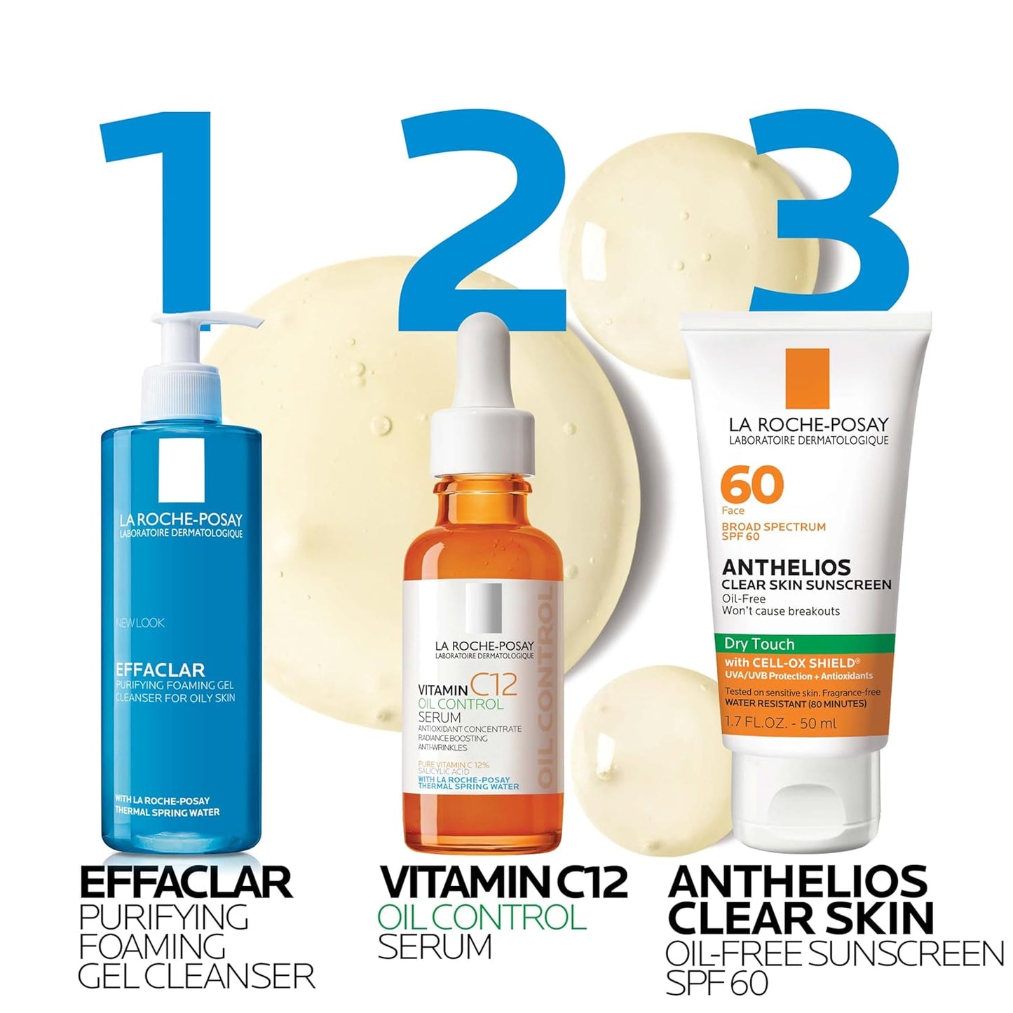 La Roche-Posay Pure 12% Vitamin C Serum For Face With Hyaluronic Acid & Salicylic Acid, Hydrating Face Serum, Boost Radiance & Reduce Wrinkles, 2 Formulas for Normal or Oily Skin Control