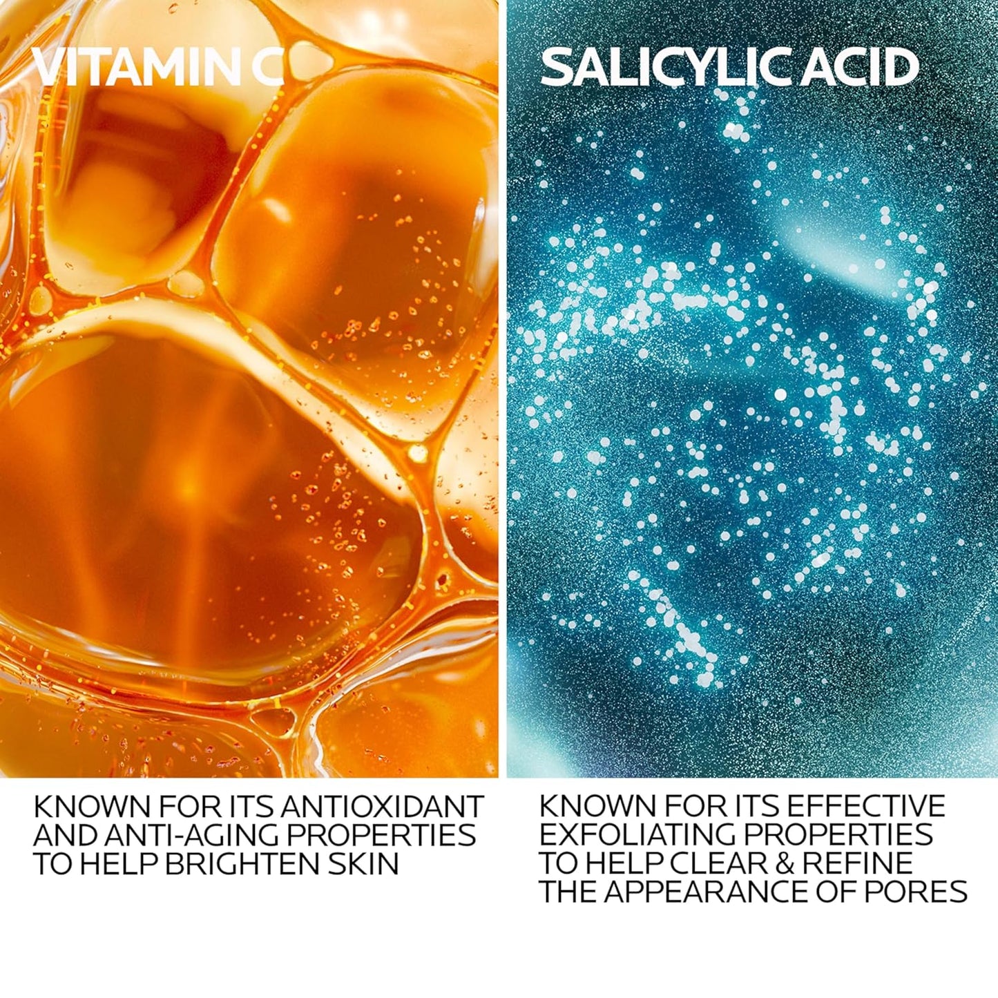 La Roche-Posay Pure 12% Vitamin C Serum For Face With Hyaluronic Acid & Salicylic Acid, Hydrating Face Serum, Boost Radiance & Reduce Wrinkles, 2 Formulas for Normal or Oily Skin Control