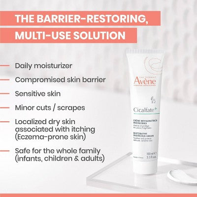 Avene Cicalfate+ Restorative Protective Skin Barrier Face Cream 3.3fl oz - Imperfect Box