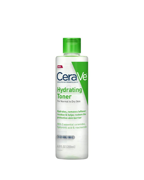 CeraVe Hydrating Toner for Face Non-Alcoholic with Hyaluronic Acid, Niacinamide, and Ceramides for Sensitive Dry Skin, Fragrance-Free Non Comedogenic, Full Size, 6.8 Fl Oz