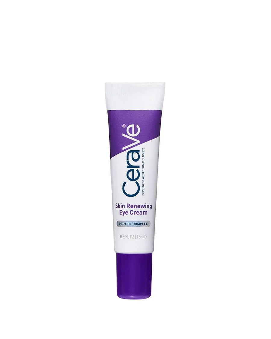 CeraVe Skin Renewing Eye Cream For Wrinkles, Under Eye Cream With Peptides + Caffeine + Niacinamide, For Wrinkles & Crows Feet, Paraben Free & Opthalmologist Tested