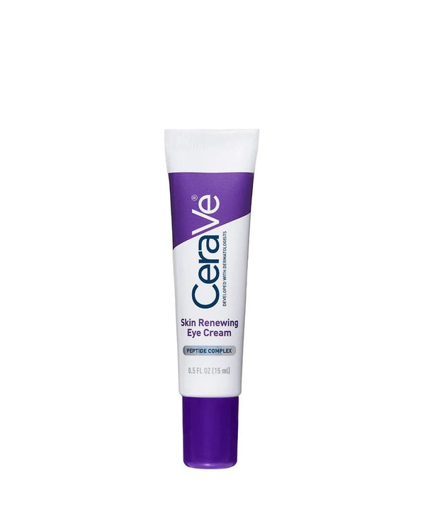 CeraVe Skin Renewing Eye Cream For Wrinkles, Under Eye Cream With Peptides + Caffeine + Niacinamide, For Wrinkles & Crows Feet, Paraben Free & Opthalmologist Tested